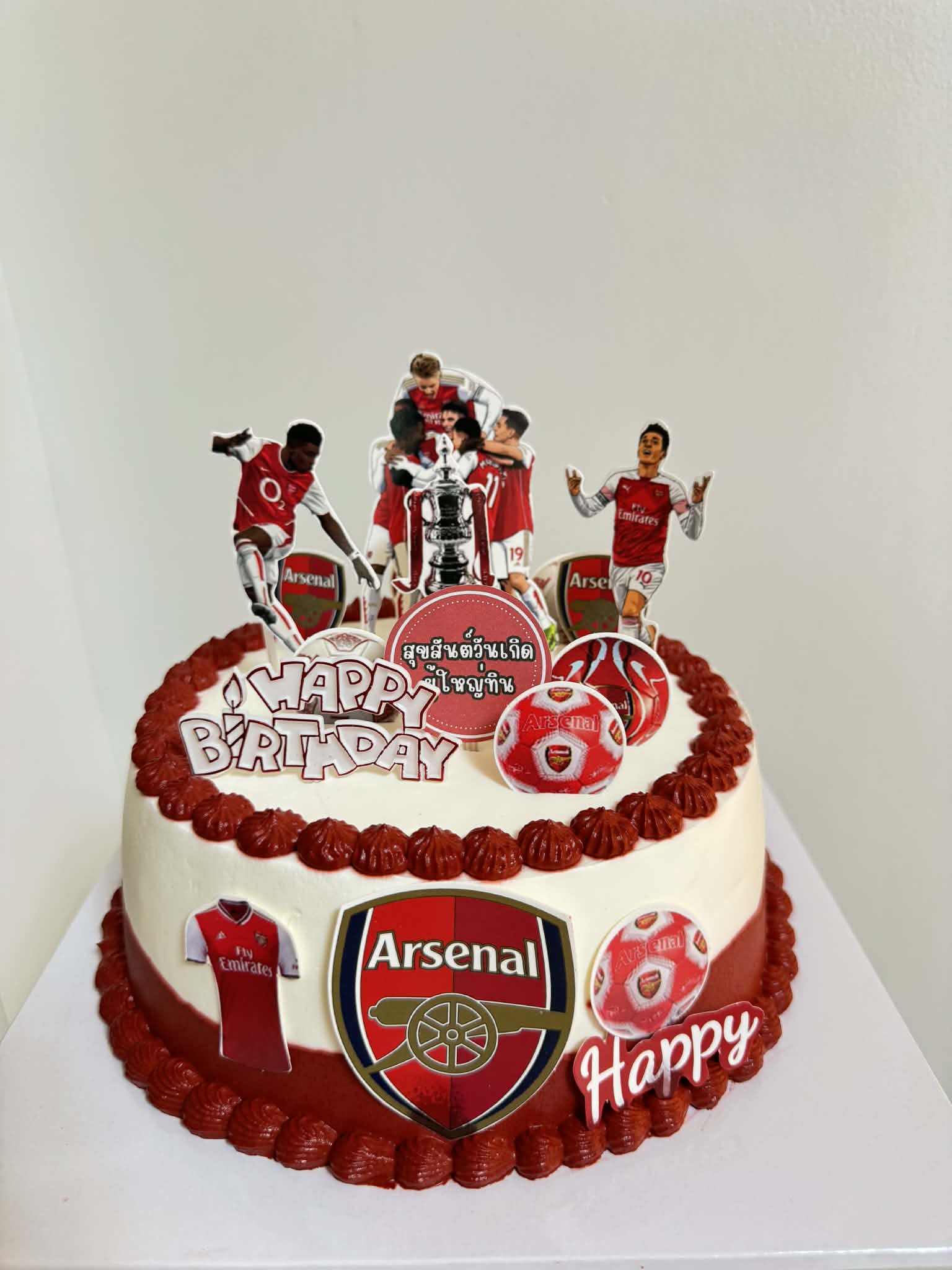 Arsenal Football Cake / เค้กวันเกิดธีมอาร์เซนอล