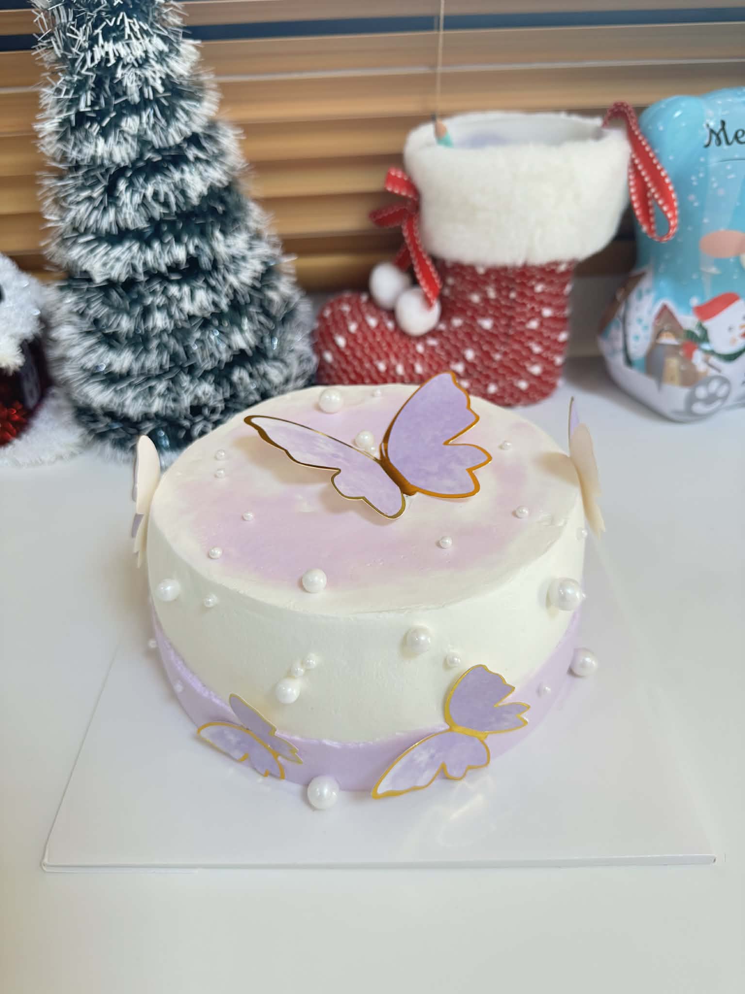 Purple Butterfly Cake / เค้กผีเสื้อสีม่วง