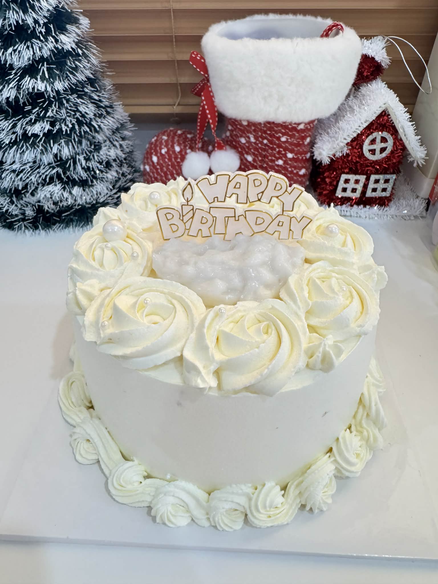 White Rose Cake / เค้กกุหลาบขาวคลาสสิก
